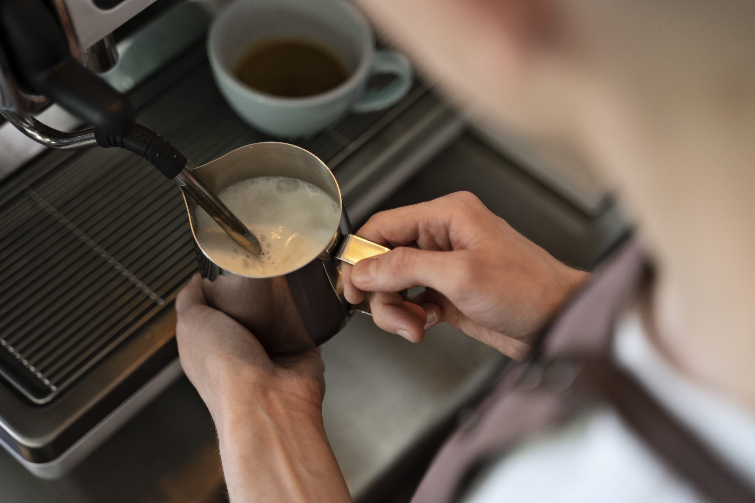 barista preparing beverage